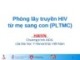 Bài giảng Phòng lây truyền HIV từ mẹ sang con (PLTMC)