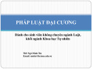 Bài giảng Pháp luật đại cương (Dành cho sinh viên không chuyên ngành Luật, khối ngành Khoa học Tự nhiên): Chương giới thiệu – ThS. Ngô Minh Tín