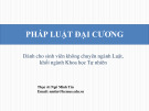 Bài giảng Pháp luật đại cương (Dành cho sinh viên không chuyên ngành Luật, khối ngành Khoa học Tự nhiên): Bài 4 – ThS. Ngô Minh Tín