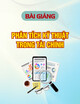 Bài Giảng Phân tích kỹ thuật trong tài chính